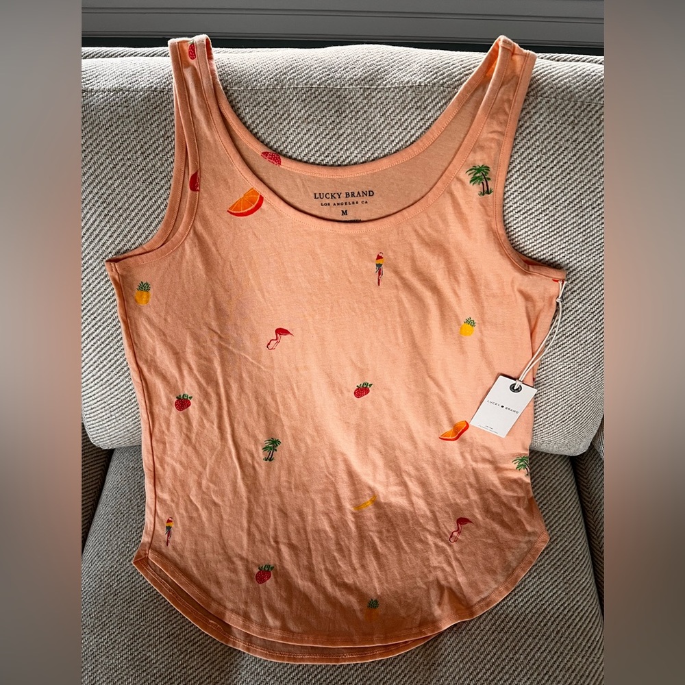 NWT - Lucky Brand Tank - Size M Graphic Summer